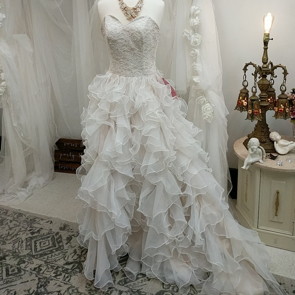 Beautiful coffee and cream Wedding dress